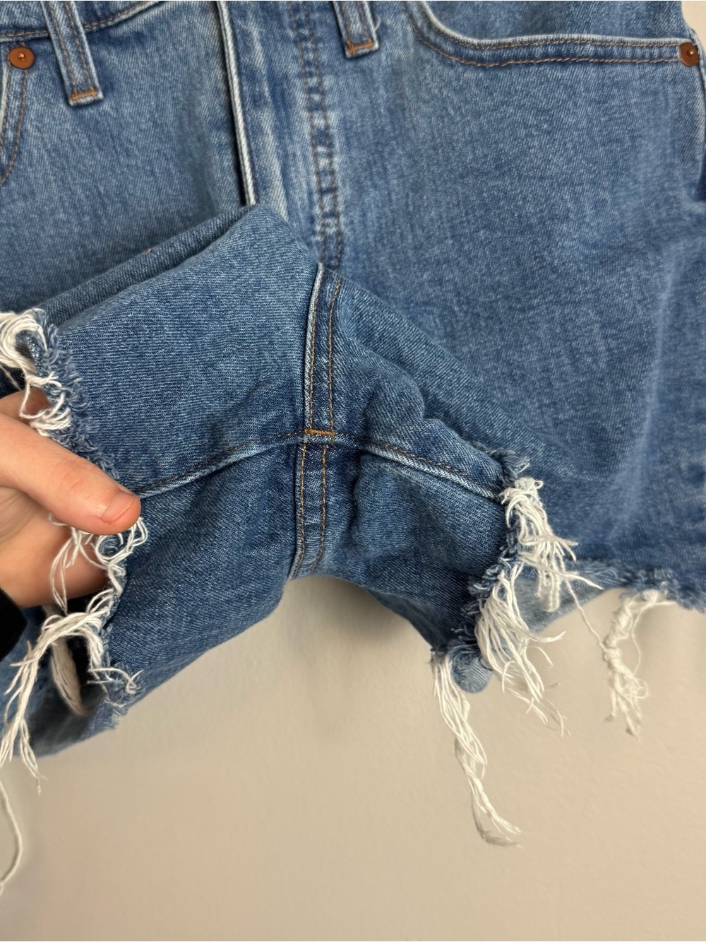 Madewell Blue Denim Cutoff Jean Shorts - Picture 6 of 13